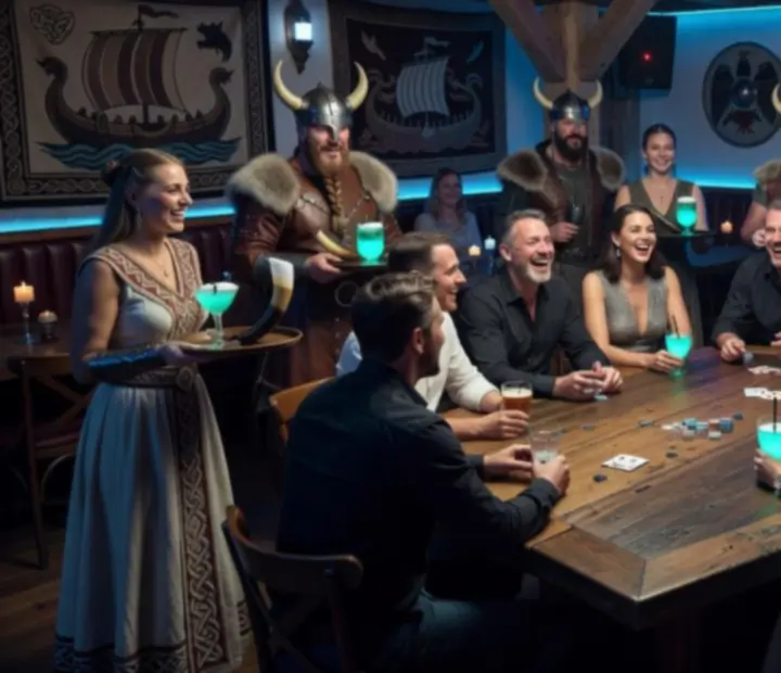Hangulatos esti rendezvény a viking hangulatú étteremben